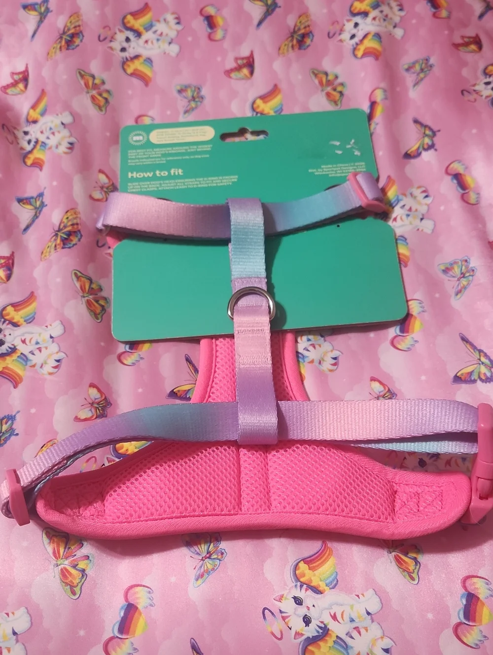Pink, Purple And Blue All Good Things Dog Harness Size M